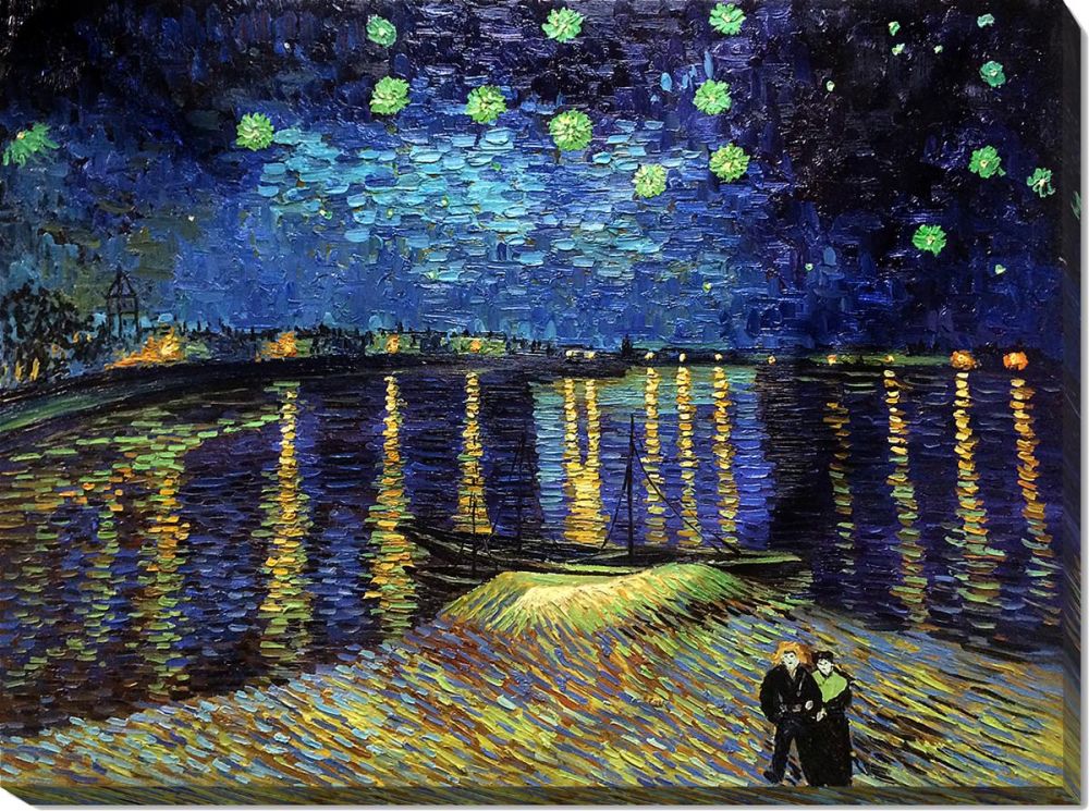 Starry Night Over The Rhone Gallery Wrap - Gallery Wrap 36"X48"