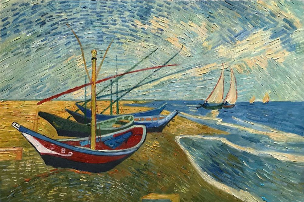 Fishing Boats on the Beach at Saintes-Maries