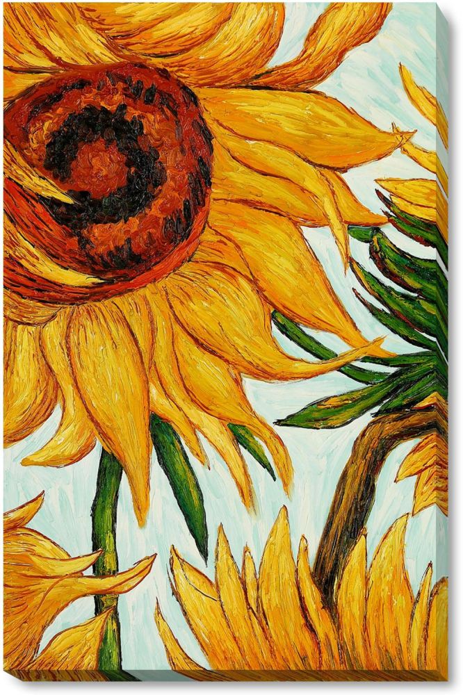 Sunflowers (detail) Pre-Framed - Gallery Wrap 24"X36"
