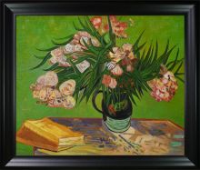 Majolica Jar with Branches of Oleander, 1888 Oil Painting Pre-Framed