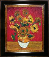 Sunflowers, Red Pre-Framed