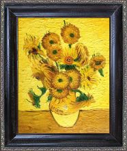 Vase with Fifteen Sunflowers Pre-Framed