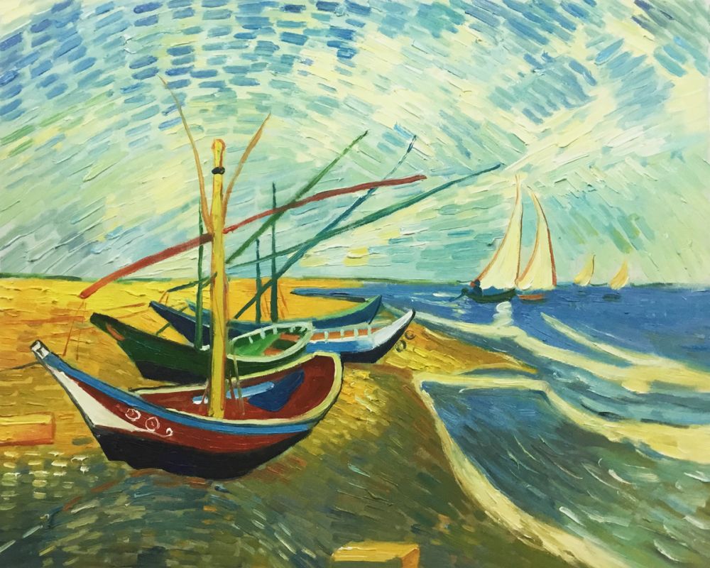 Fishing Boats on the Beach at Saintes-Maries