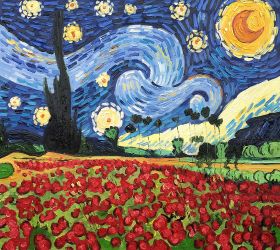 Starry Poppies Collage - 24