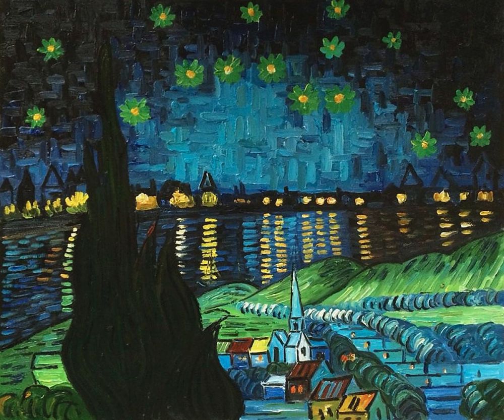 Starry Rhone Collage