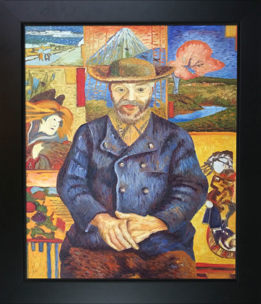 Portrait of Pere Tanguy Pre-Framed - New Age Black Frame 20"X24"