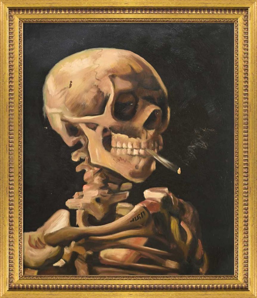 Skull of a Skeleton Pre-Framed - Versailles Gold Queen Frame 20" X 24"