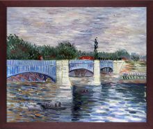 The Seine With the Pont de la Grande Jatte Summer Pre-Framed
