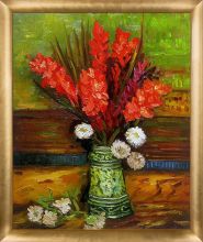 Vase with Red Gladioli Pre-Framed