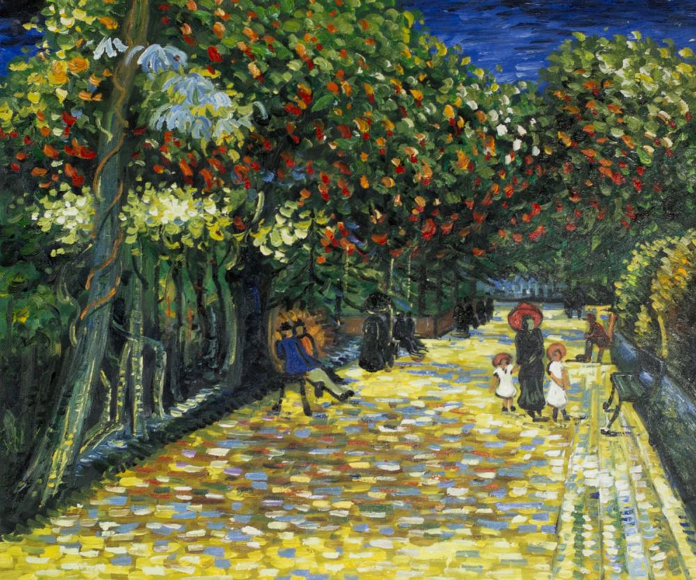 Avenue with Flowering Chestnut Trees at Arles