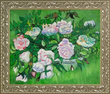 Still Life - Pink Roses Pre-Framed