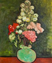 Still Life Vase with Rose-Mallows