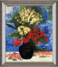 Vase with Carnations and other flowers Pre-Framed