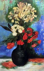 Vase with Carnations and other flowers - 24