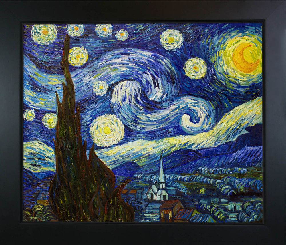 Starry Night Pre-Framed - New Age Black Frame 20"X24"