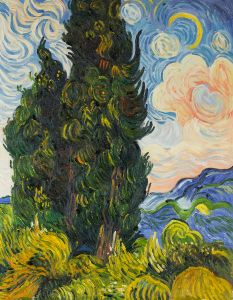 Two Cypresses