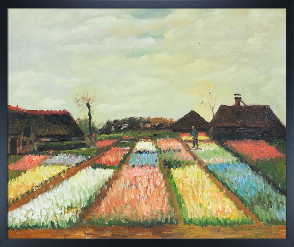 Bulb Fields, 1883 Pre-framed - Studio Black Wood Frame 20"X24"