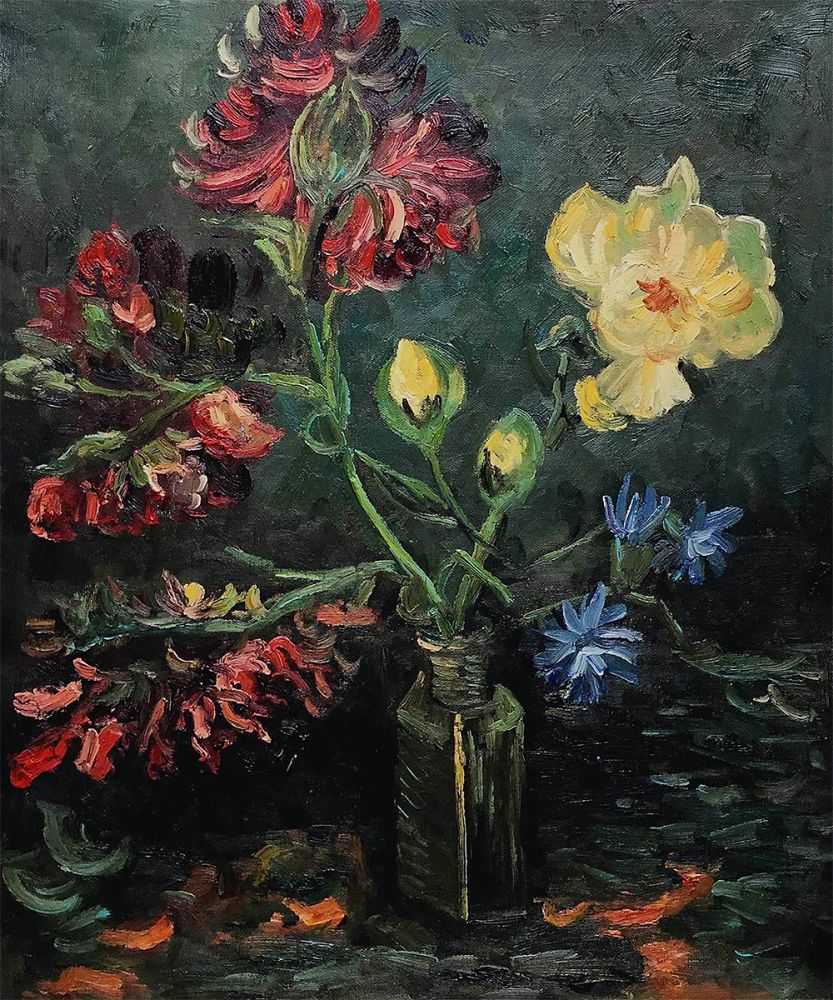 Vase with Myosotis and Peonies, 1886