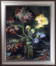 Vase with Myosotis and Peonies, 1886 Pre-Framed