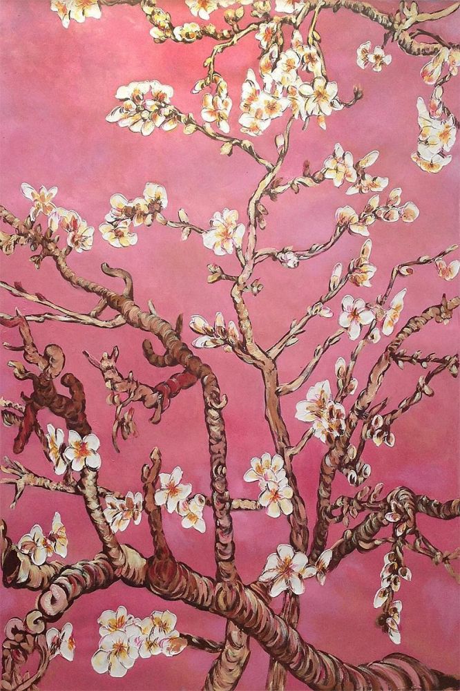 Branches of an Almond Tree in Blossom, Pearl Pink