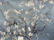 Branches of an Almond Tree in Blossom, Pearl Grey