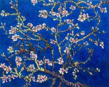 Branches of an Almond Tree in Blossom, (Sapphire Blue)