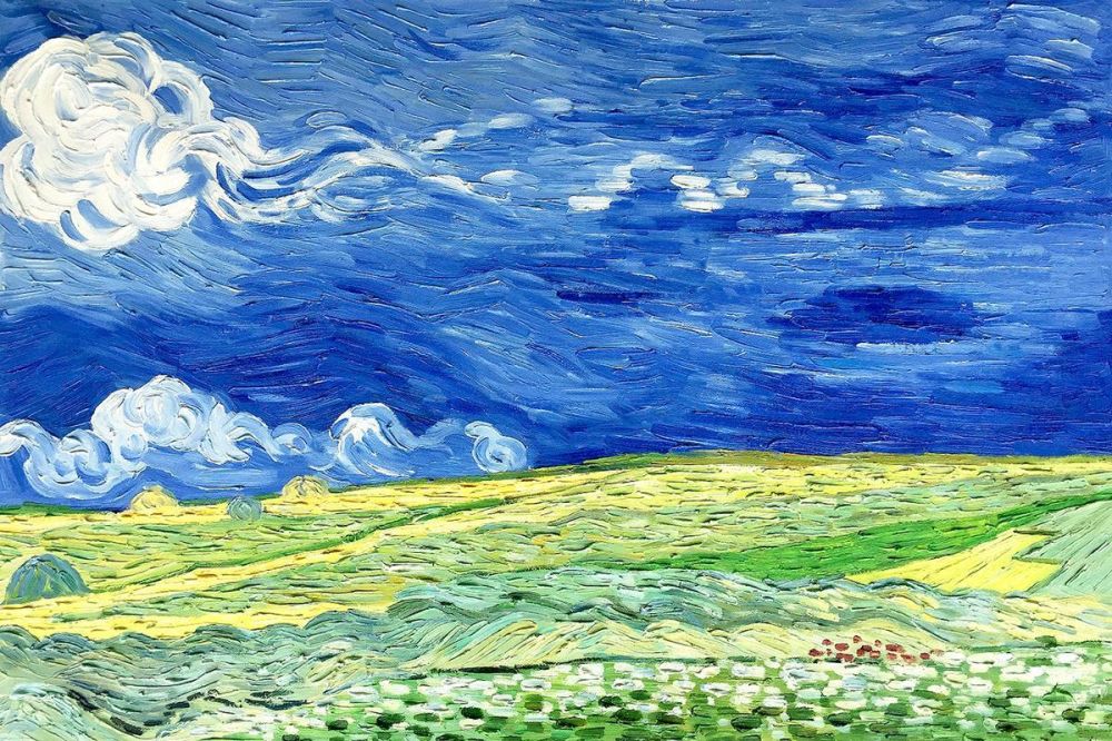 Wheatfield Under Thunderclouds