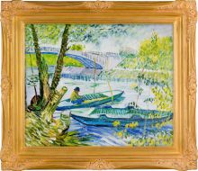 Fishing in Spring, The Pont de Clichy (Asnieres) Pre-Framed