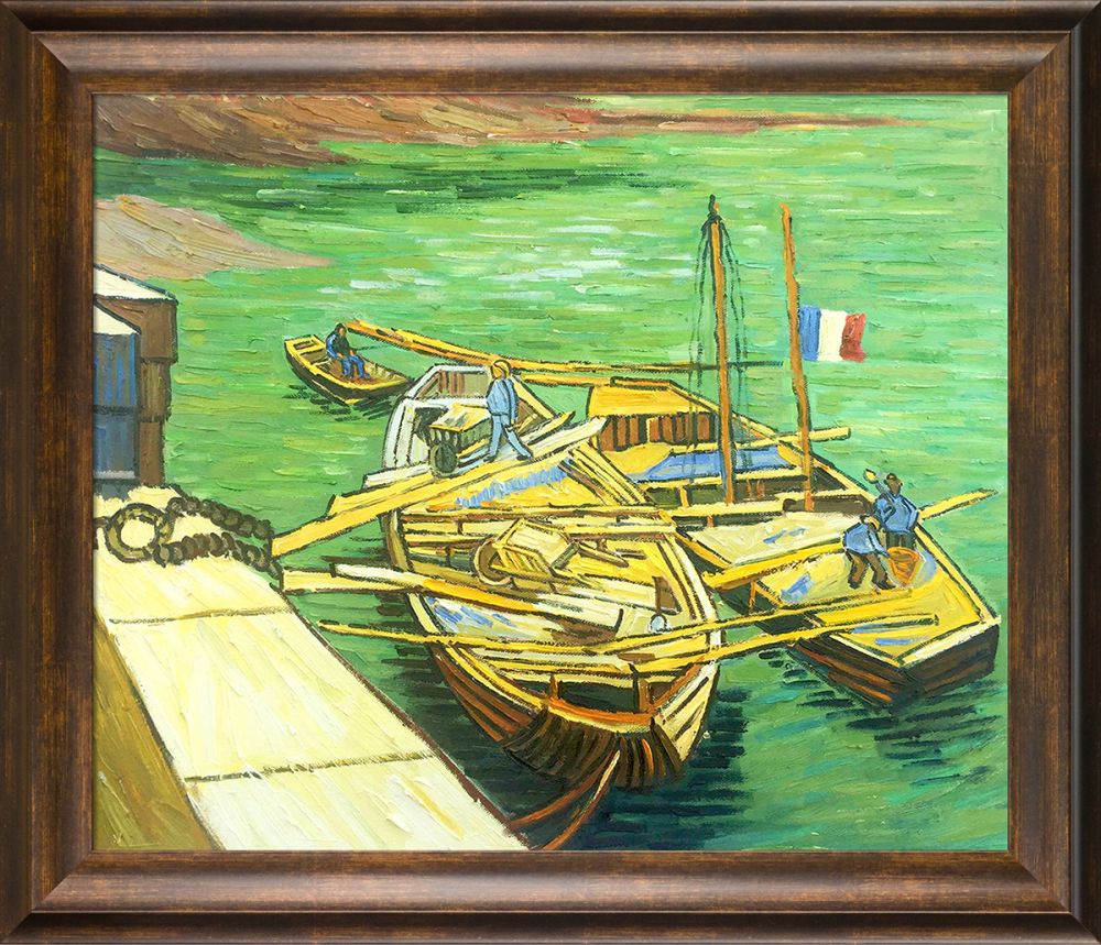 Boats du Rhone Preframed - Modena Vintage 20" X 24"