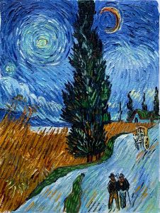 Road With Cypress and Star