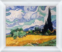 Wheat Field with Cypresses Pre-Framed 