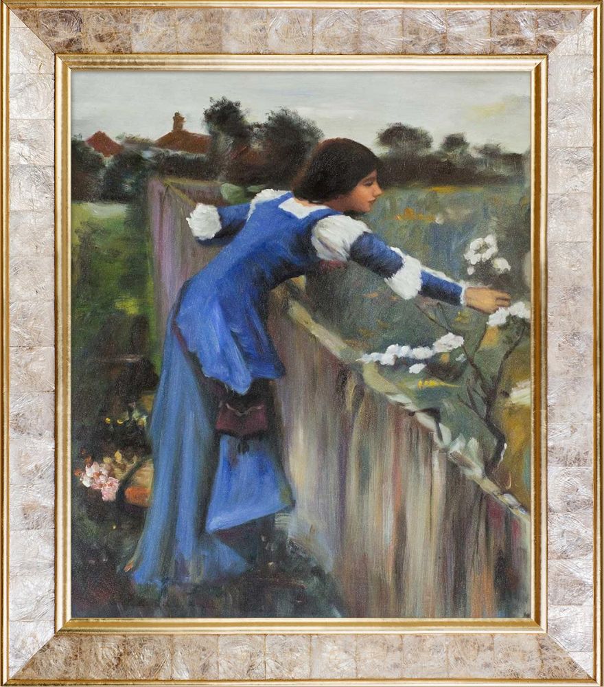 The Flower Picker Pre-Framed - Gold Pearl Frame 20" X 24"