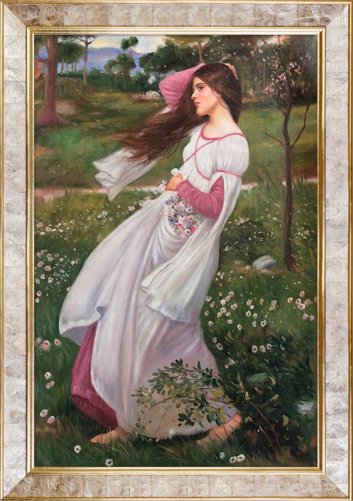 Windflowers, 1902 Pre-Framed - Gold Pearl Frame 24" X 36"
