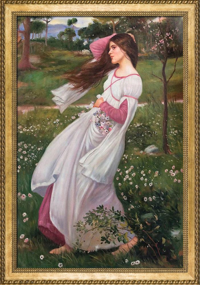 Windflowers, 1902 Pre-Framed - Verona Gold Braid Frame 24"X36"