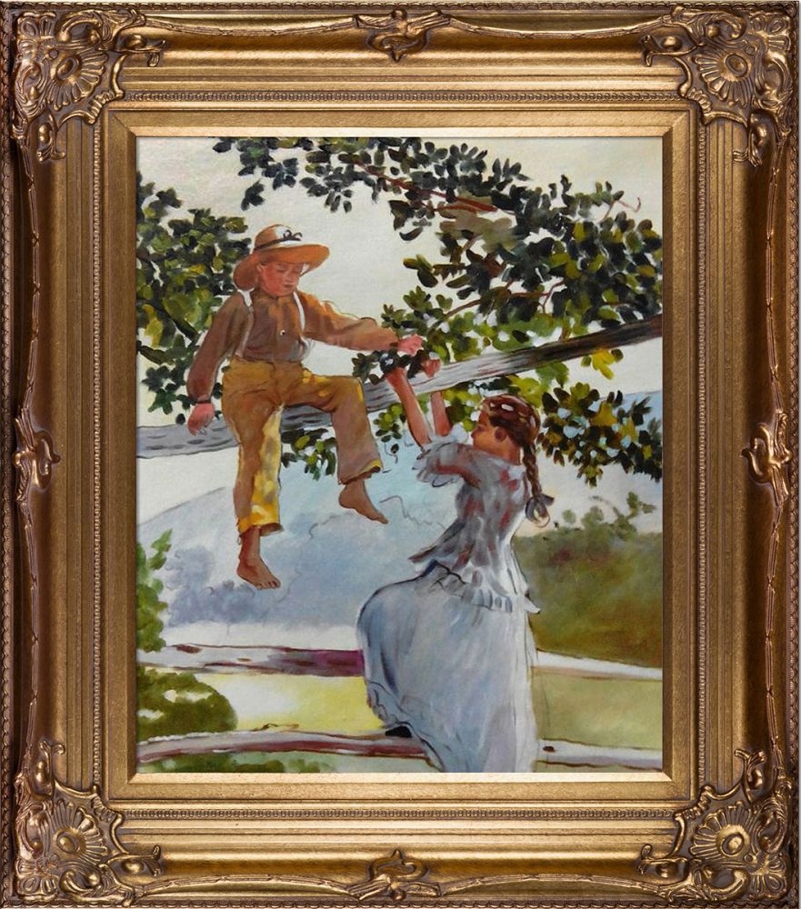 On the Fence Pre-Framed - Renaissance Bronze Frame 20"X24"