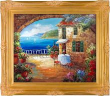 Cafe At Oceanside Pre-Framed