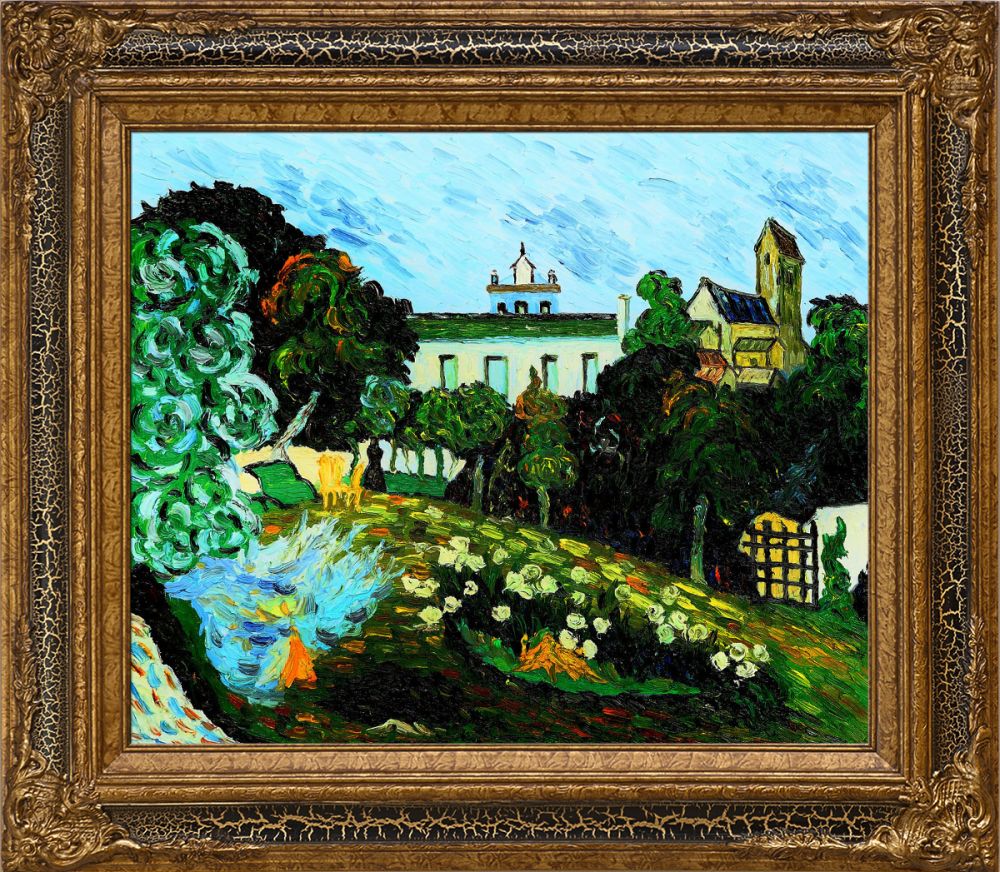 Daubigny's Garden - Black Crackle King Frame 20"X24"