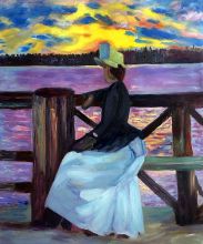 Marie Gallen at the Kuhmoniemi-bridge