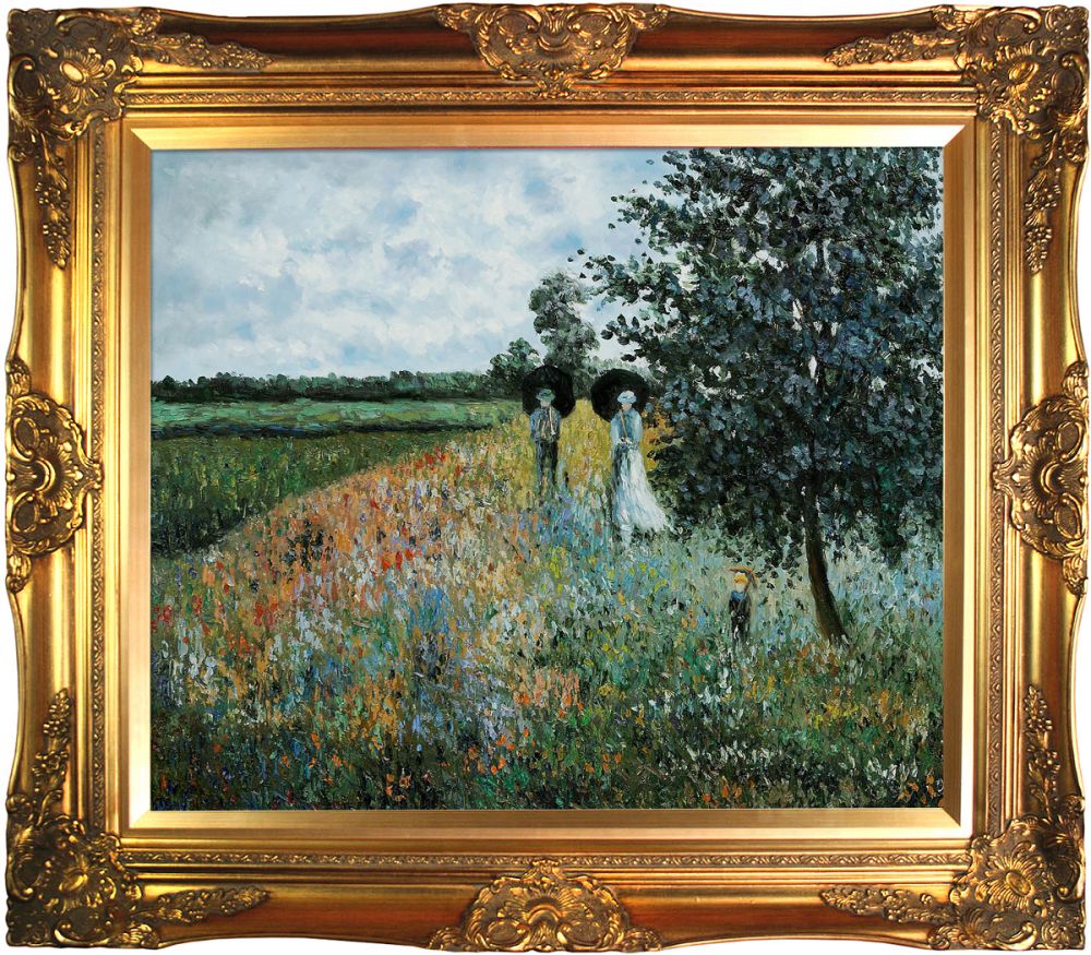 The Promenade Near Argenteuil Pre-Framed - Victorian Gold Frame 20"X24"