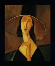 Portrait of Woman in Hat Pre-Framed