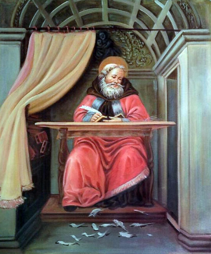St. Augustine in his cell