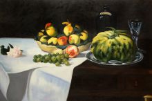 Still Life with Melon and Peaches