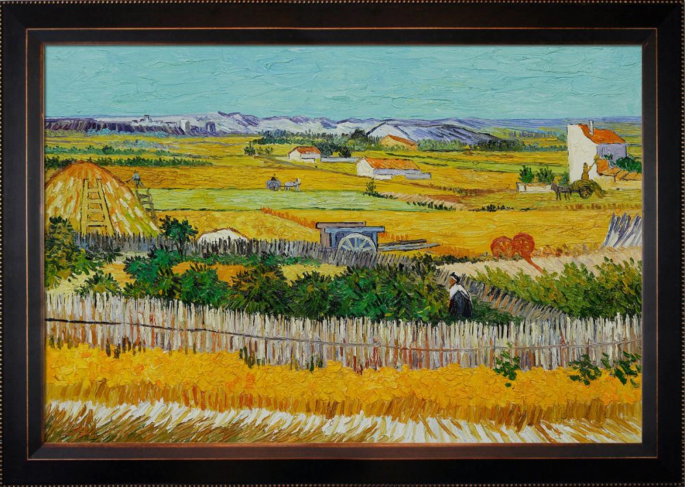 The Harvest Pre-Framed - Veine D'Or Bronze Angled Frame 24"X36"