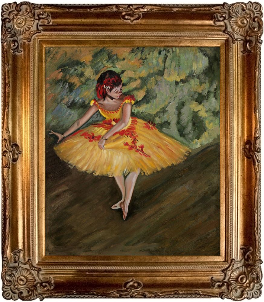 Dancer Making Points Pre-Framed - Renaissance Bronze Frame 20"X24"