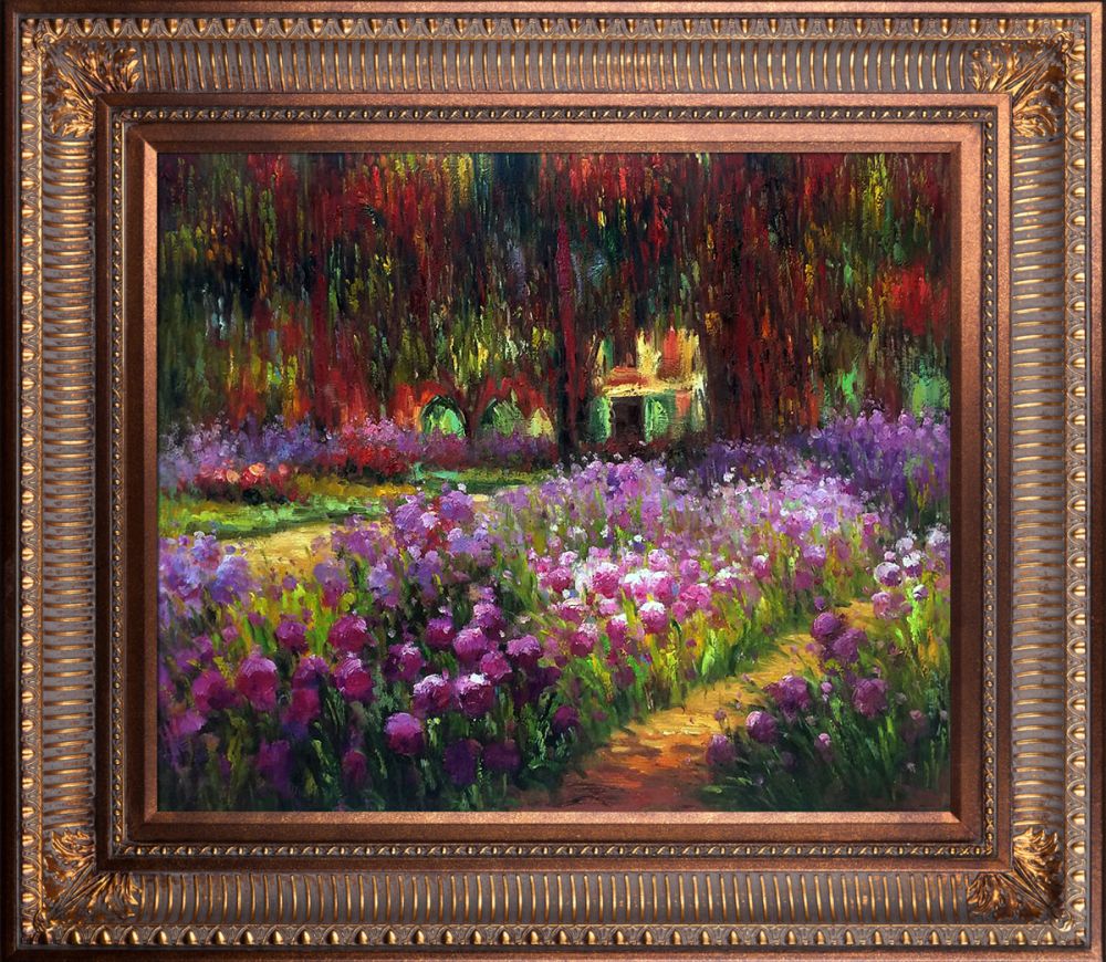 Artist's Garden at Giverny Pre-Framed - Regal Champagne Frame 20