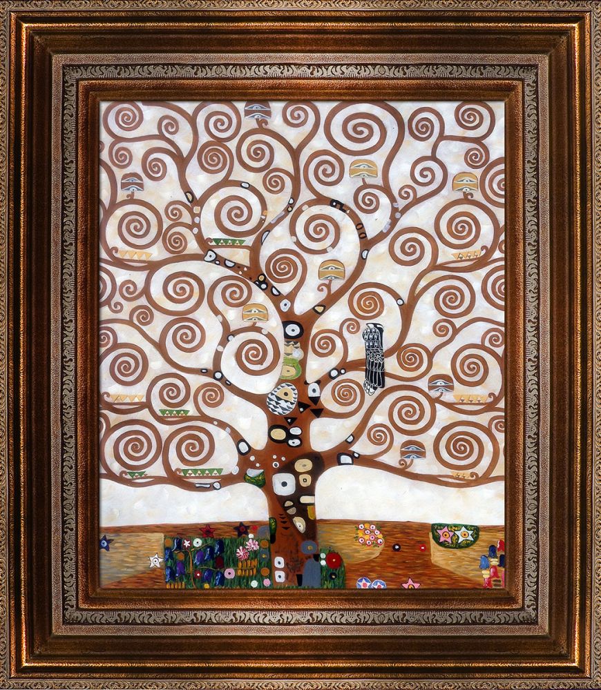 Tree of Life Pre-Framed - Mediterranean Bronze Frame 20"X24"