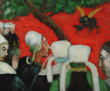 Vision After the Sermon; Jacob Wrestling with the Angel