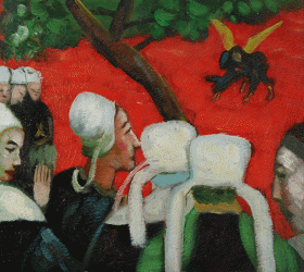 Vision After the Sermon; Jacob Wrestling with the Angel