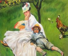Camille Monet and Her Son Jean in the Garden at Argenteuil