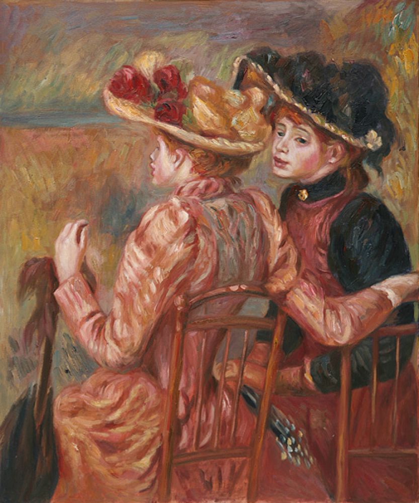 Two Seated Young Girls